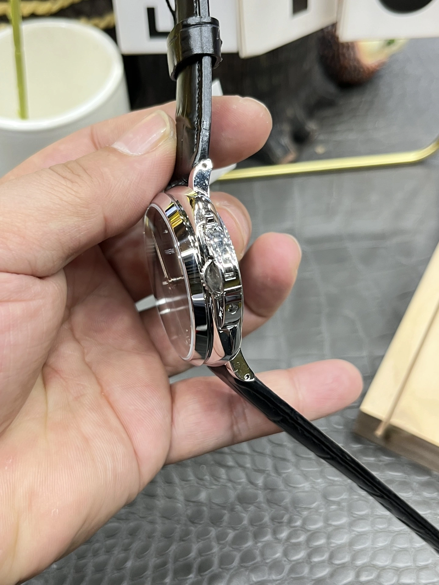 CBD Factory Panerai Luminor Due 42mm Grey Dial Black Leather Strap Smooth Bezel(PAM01250)1:1 Super Clone – DDP.900 Movement Bold 358